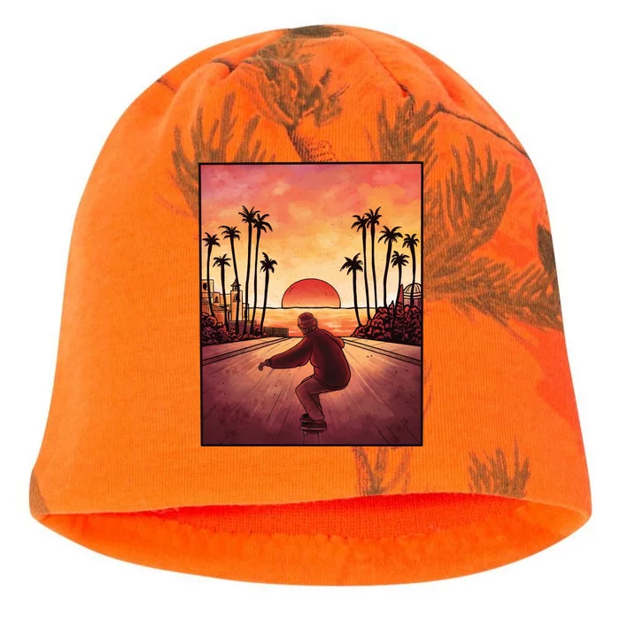 Downhill Sunset Skate Kati - Camo Knit Beanie