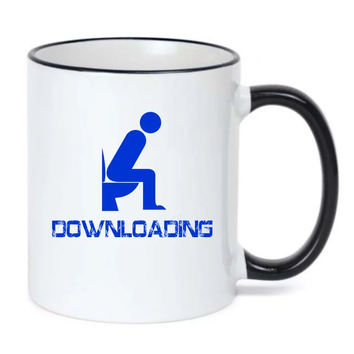 Downloading Poop Toilet Black Color Changing Mug