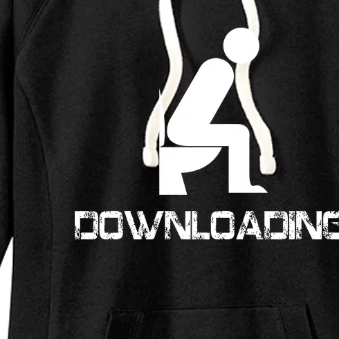 Downloading Poop Toilet Women's Fleece Hoodie