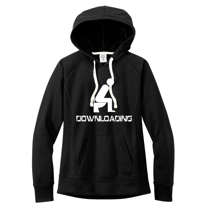 Downloading Poop Toilet Women's Fleece Hoodie