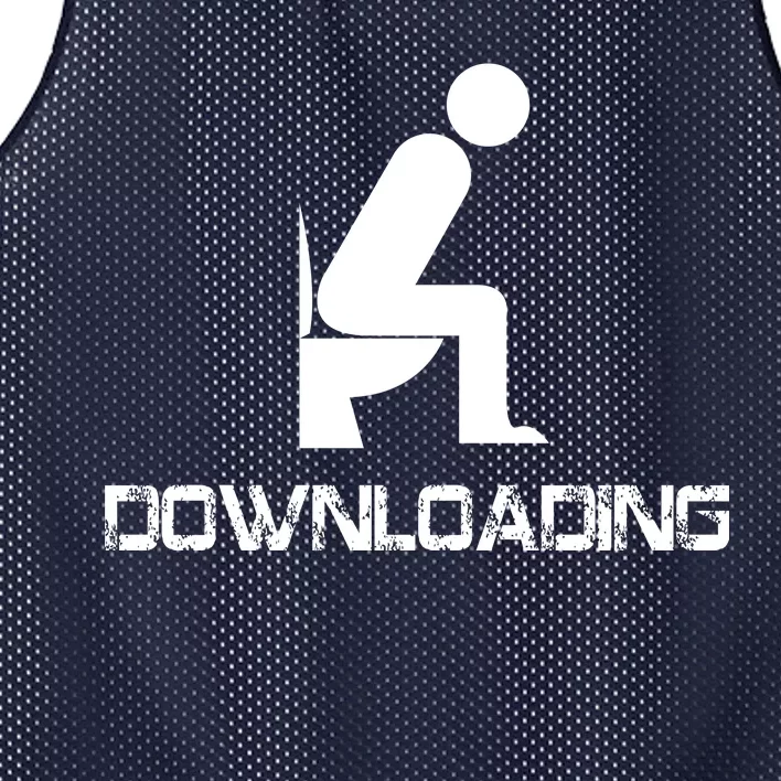 Downloading Poop Toilet Mesh Reversible Basketball Jersey Tank