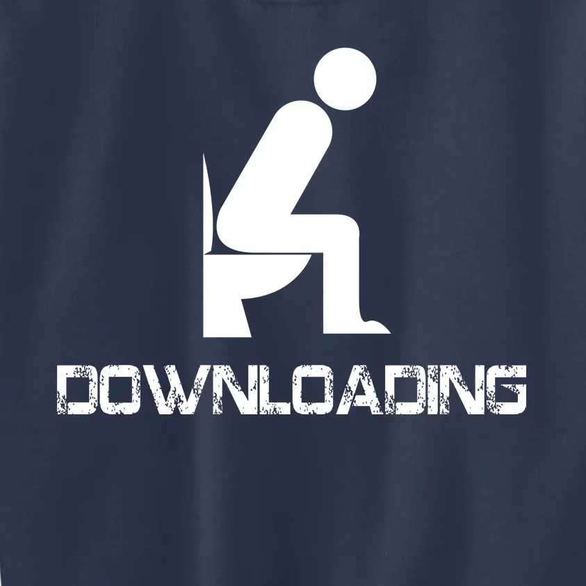 Downloading Poop Toilet Kids Sweatshirt