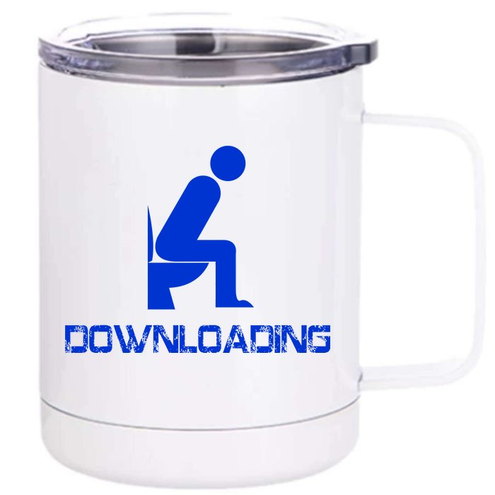 Downloading Poop Toilet Front & Back 12oz Stainless Steel Tumbler Cup