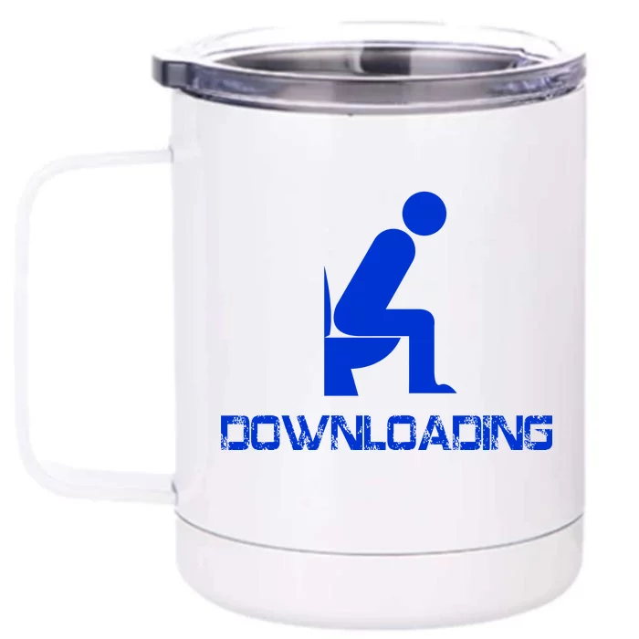 Downloading Poop Toilet Front & Back 12oz Stainless Steel Tumbler Cup