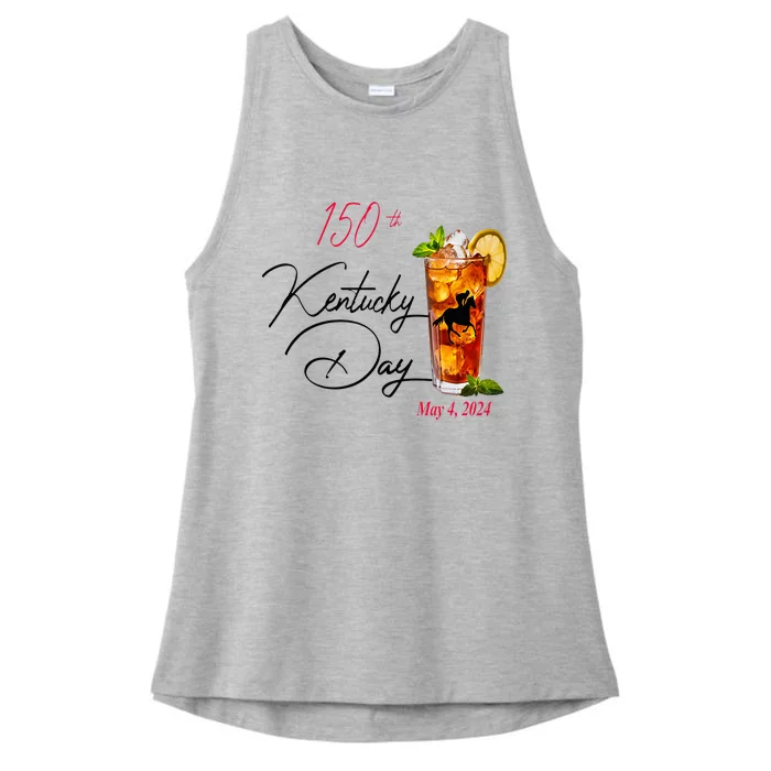 Derby Party 150th Derby Day Horse Racing Talk Derby To Me Ladies Tri-Blend Wicking Tank