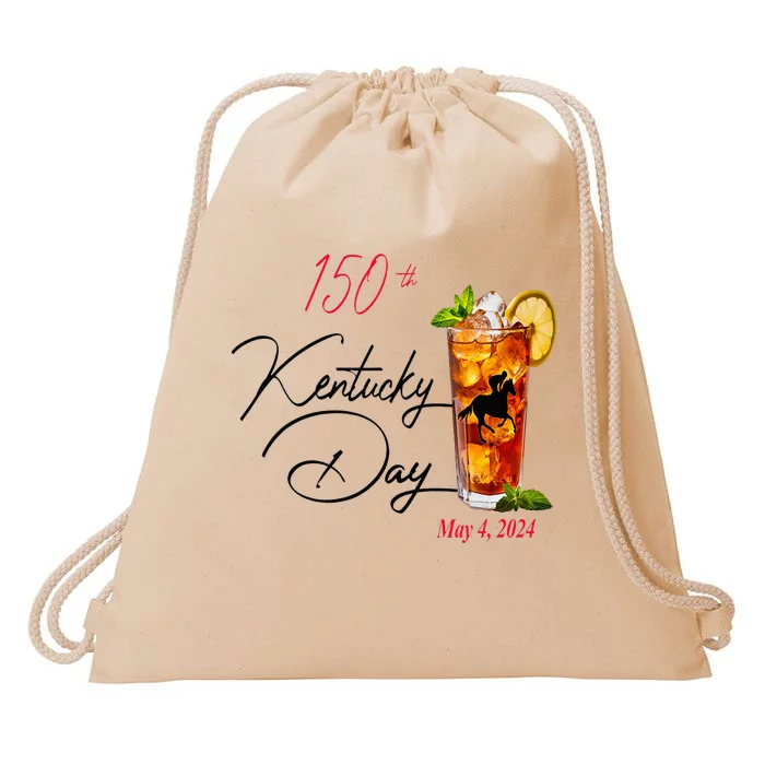 Derby Party 150th Derby Day Horse Racing Talk Derby To Me Drawstring Bag