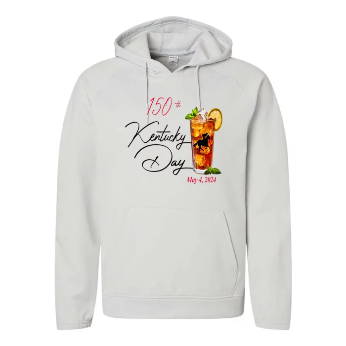 Derby Party 150th Derby Day Horse Racing Talk Derby To Me Performance Fleece Hoodie