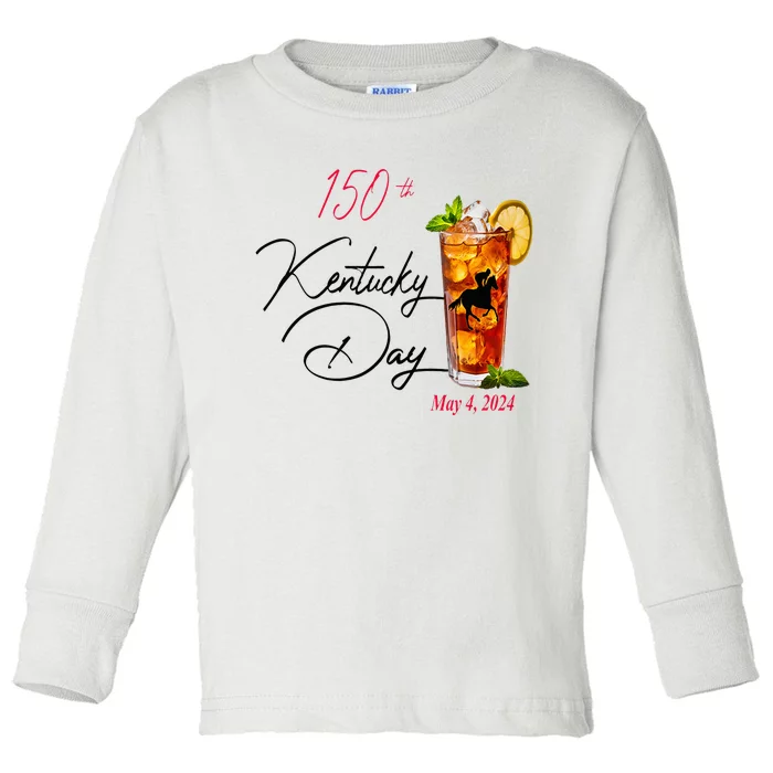 Derby Party 150th Derby Day Horse Racing Talk Derby To Me Toddler Long Sleeve Shirt