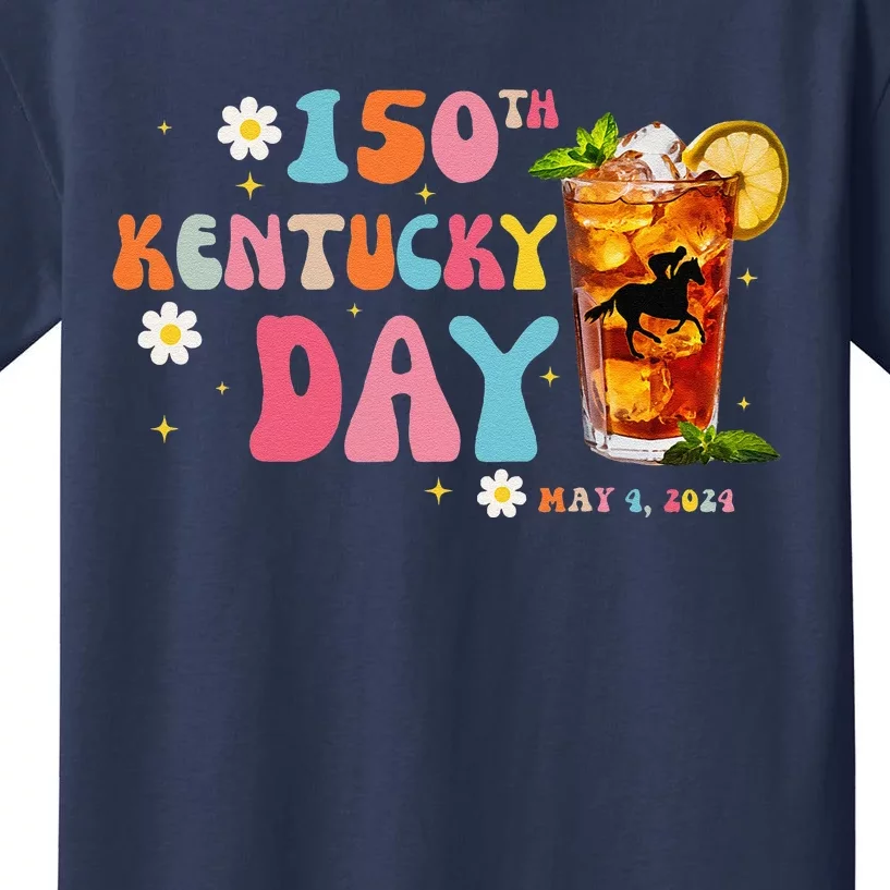 Derby Party 150th Derby Day Horse Racing Talk Derby To Me Kids T-Shirt