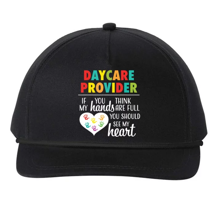 Daycare Provider Appreciation Gift Childcare Snapback Five-Panel Rope Hat