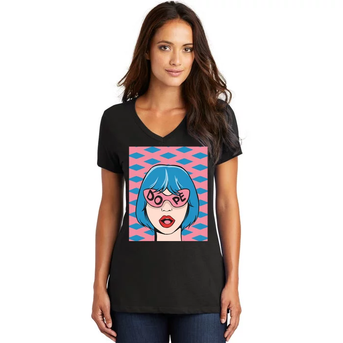 Dope Pop Art Women's V-Neck T-Shirt