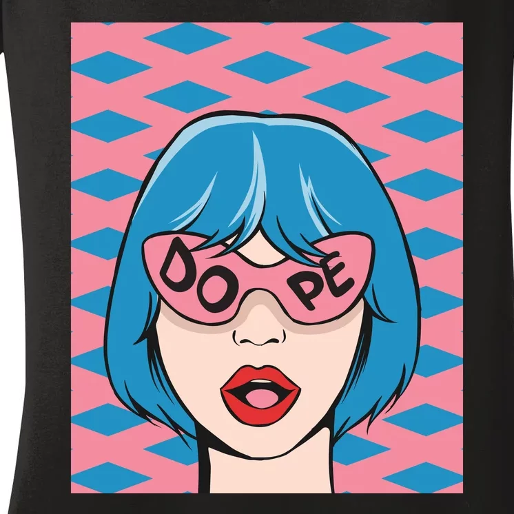 Dope Pop Art Women's V-Neck T-Shirt