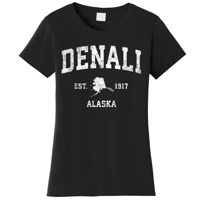 Denali Park Alaska Ak Vintage Sports Women's T-Shirt