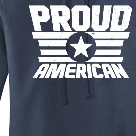 Distressed Proud American USA Patriot Women's Pullover Hoodie