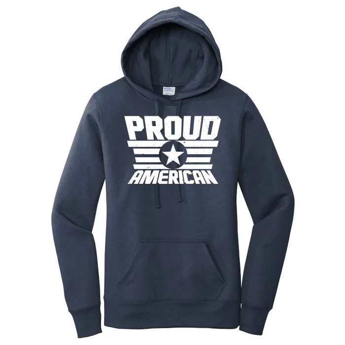 Distressed Proud American USA Patriot Women's Pullover Hoodie