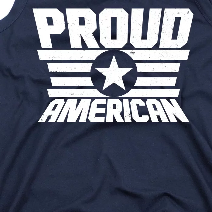 Distressed Proud American USA Patriot Tank Top