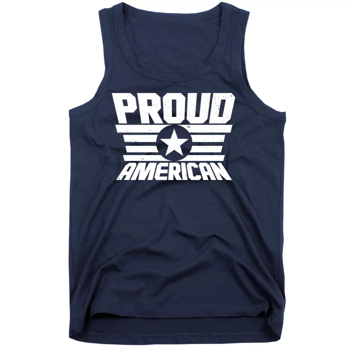 Distressed Proud American USA Patriot Tank Top