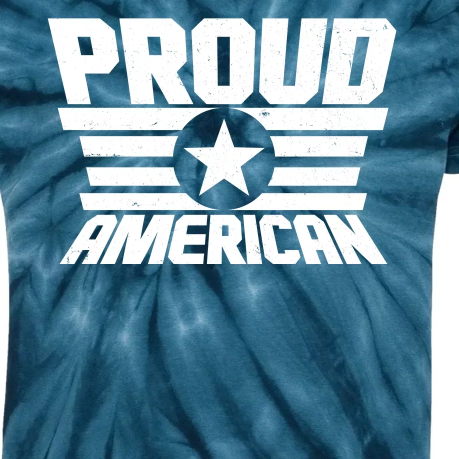 Distressed Proud American USA Patriot Kids Tie-Dye T-Shirt