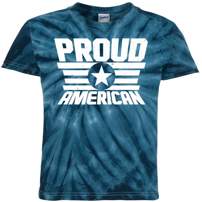 Distressed Proud American USA Patriot Kids Tie-Dye T-Shirt