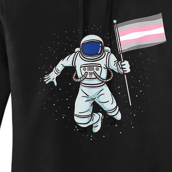 Demigirl Pride Astronaut Flag Women's Pullover Hoodie