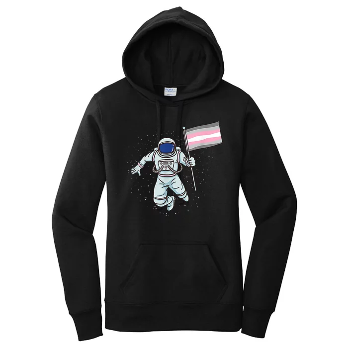 Demigirl Pride Astronaut Flag Women's Pullover Hoodie