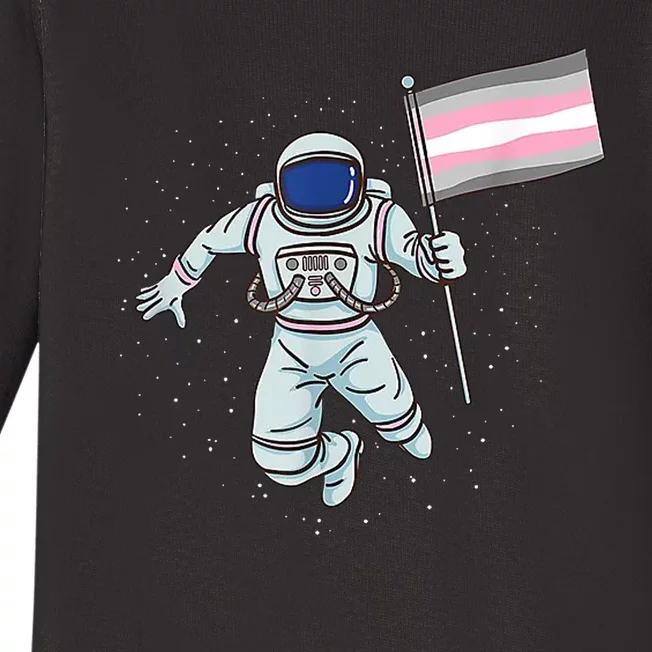 Demigirl Pride Astronaut Flag Baby Long Sleeve Bodysuit