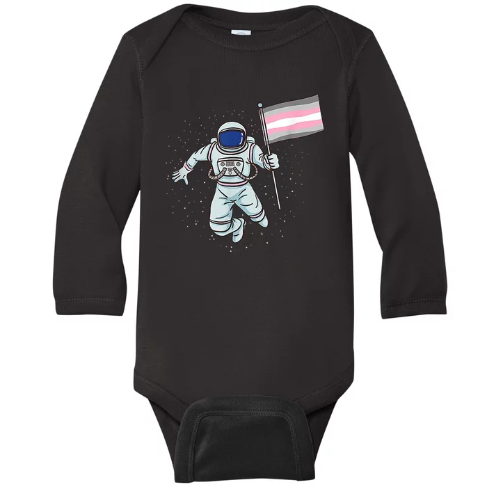 Demigirl Pride Astronaut Flag Baby Long Sleeve Bodysuit