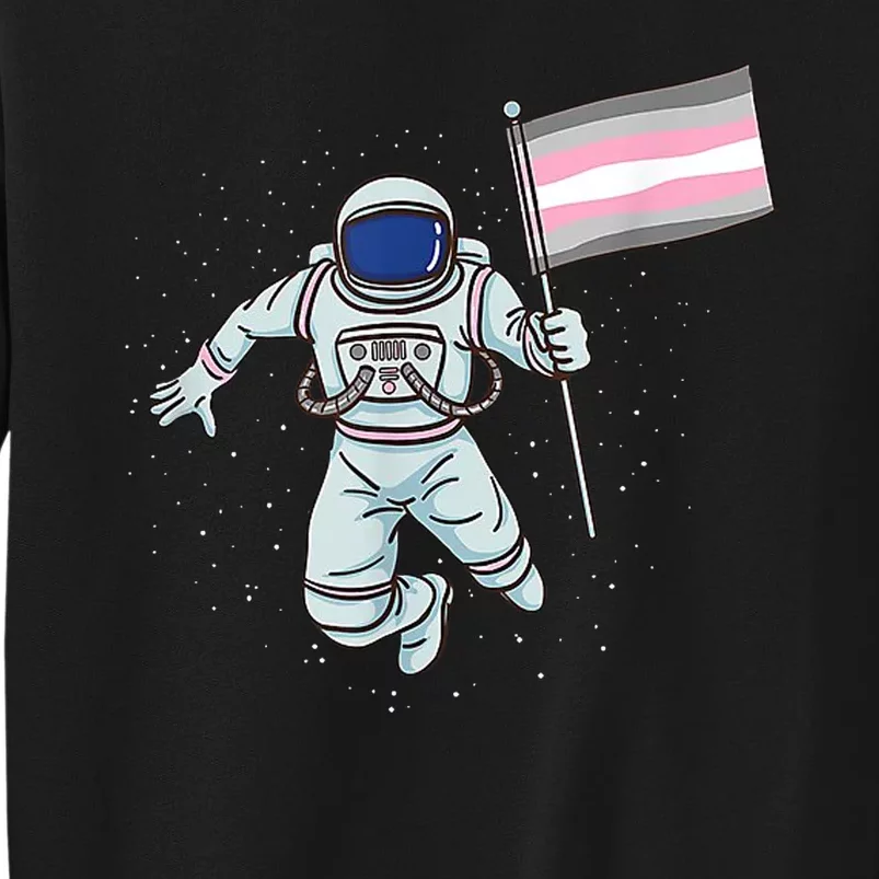 Demigirl Pride Astronaut Flag Tall Sweatshirt