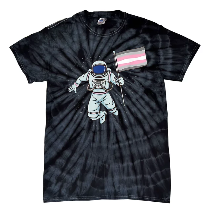 Demigirl Pride Astronaut Flag Tie-Dye T-Shirt