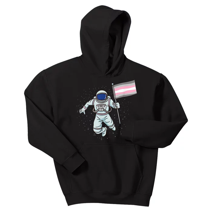 Demigirl Pride Astronaut Flag Kids Hoodie