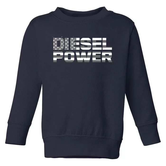 Diesel Power American Flag Funny Truck Mechanic Gift For Toddler Sweatshirt