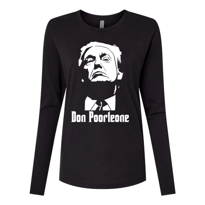 Don Poorleone Anti Trump Poorleon Vote Funny Womens Cotton Relaxed Long Sleeve T-Shirt