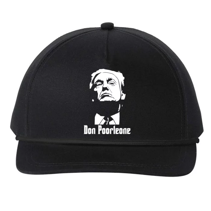 Don Poorleone Anti Trump Poorleon Vote Funny Snapback Five-Panel Rope Hat