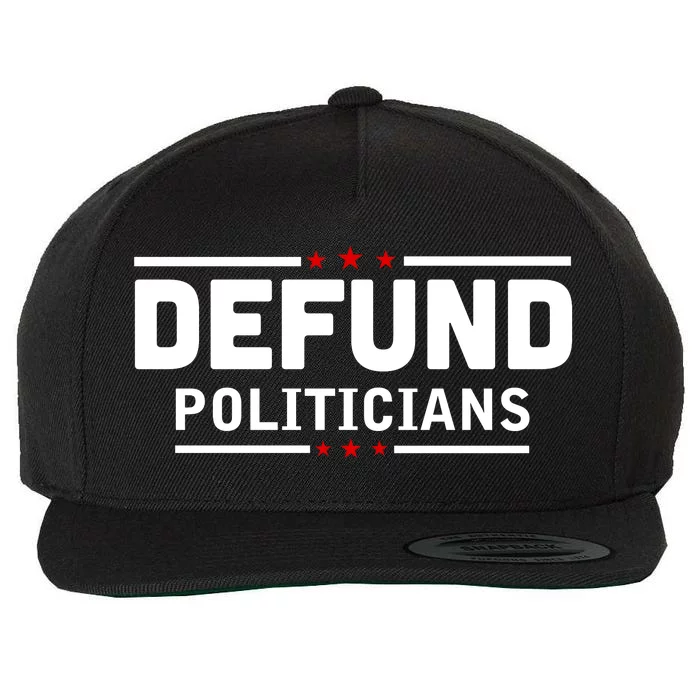 Defund Politicians Anti Government Wool Snapback Cap