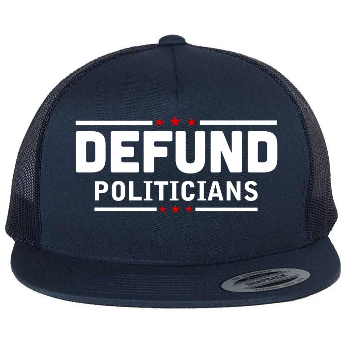 Defund Politicians Anti Government Flat Bill Trucker Hat