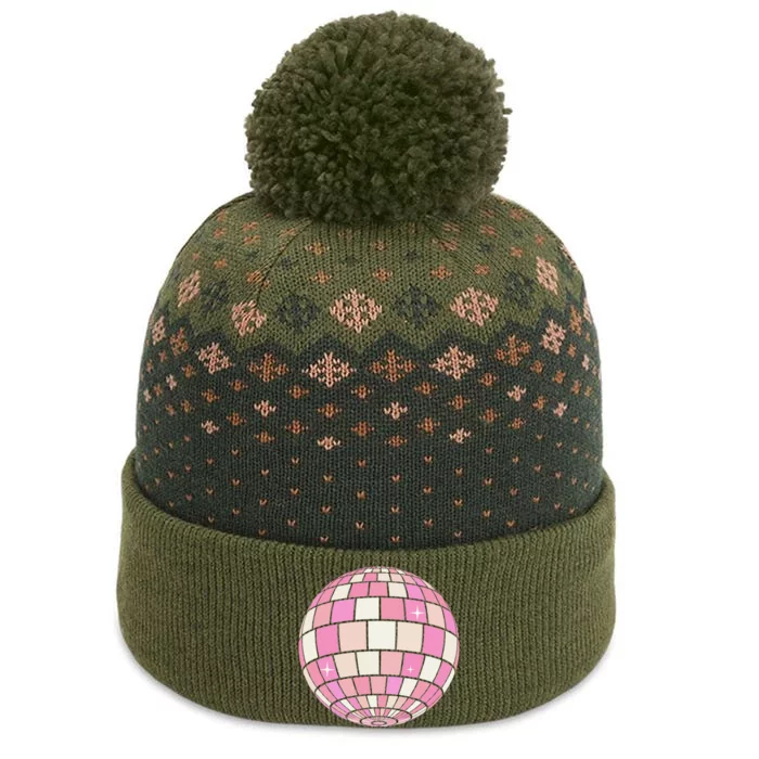 Danish Pastel Aesthetic Disco Ball The Baniff Cuffed Pom Beanie