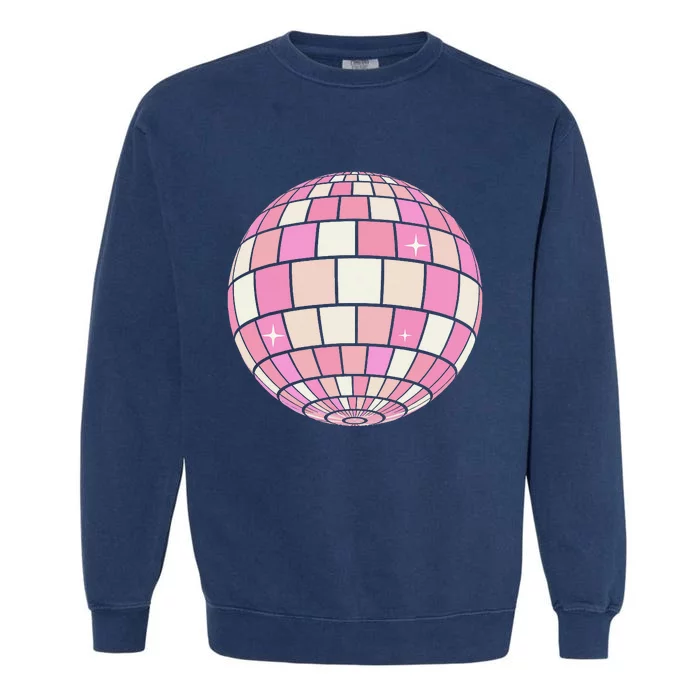 Danish Pastel Aesthetic Disco Ball Garment-Dyed Sweatshirt