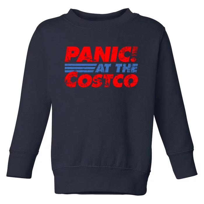 Distressed Panic At The Costco Funny Meme Toddler Sweatshirt