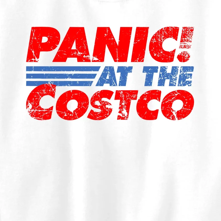 Distressed Panic At The Costco Funny Meme Kids Sweatshirt