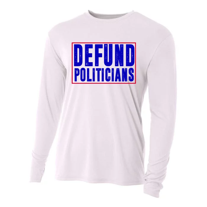 Defund Politicians Anti Government Political Cooling Performance Long Sleeve Crew