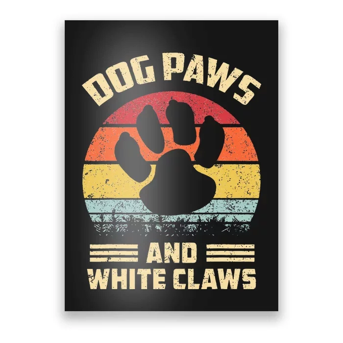 Dog paws and white claws Poster