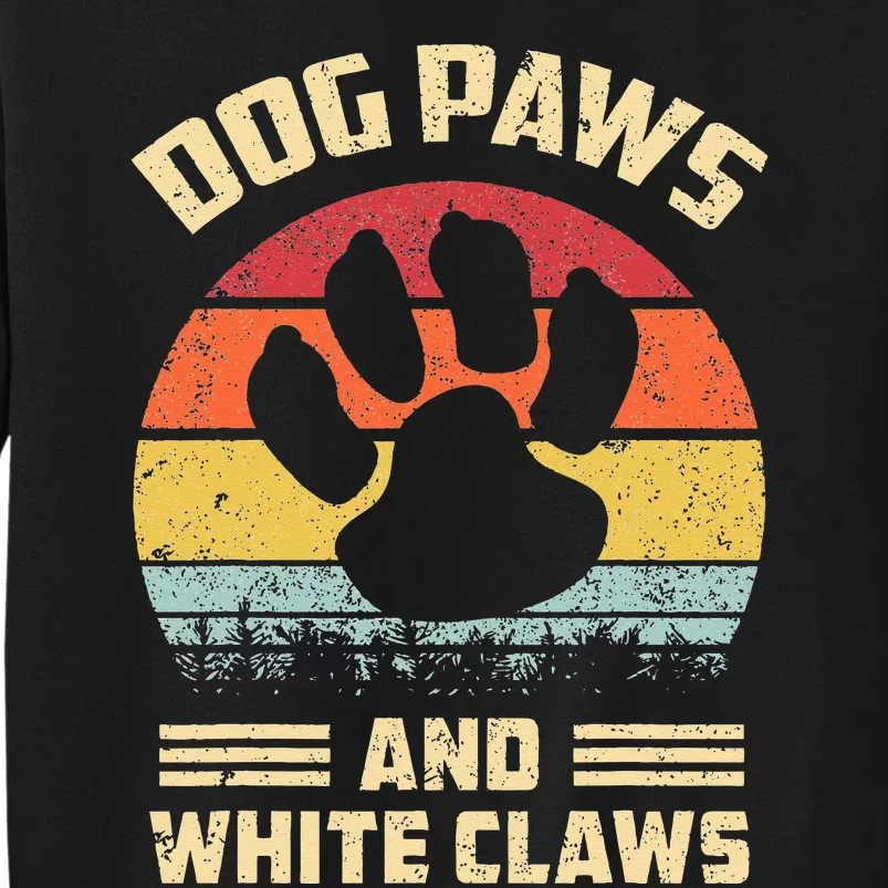 Dog paws and white claws Tall Sweatshirt