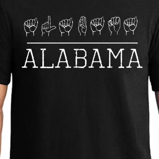 Deaf Pride Alabama Trendy Asl Sign Language Fan Gift Pajama Set