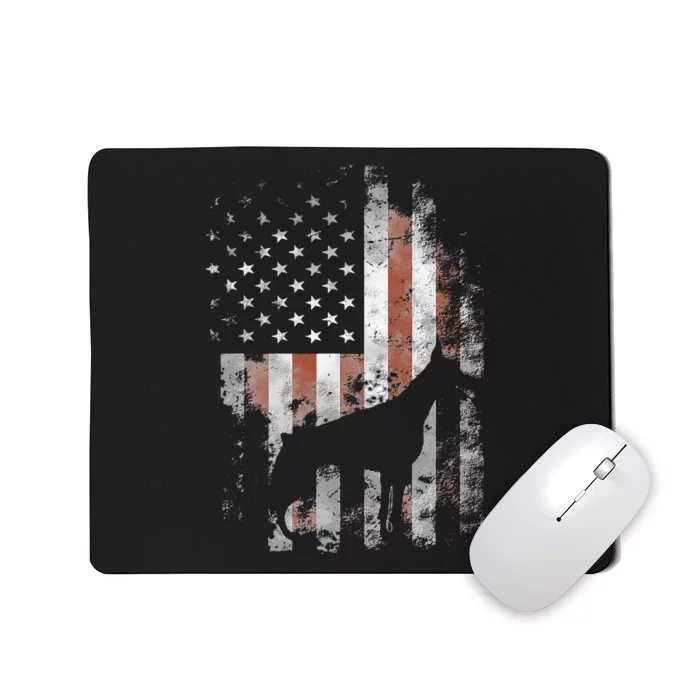 Doberman Pinscher American Flag Patriotic Gifts Mousepad