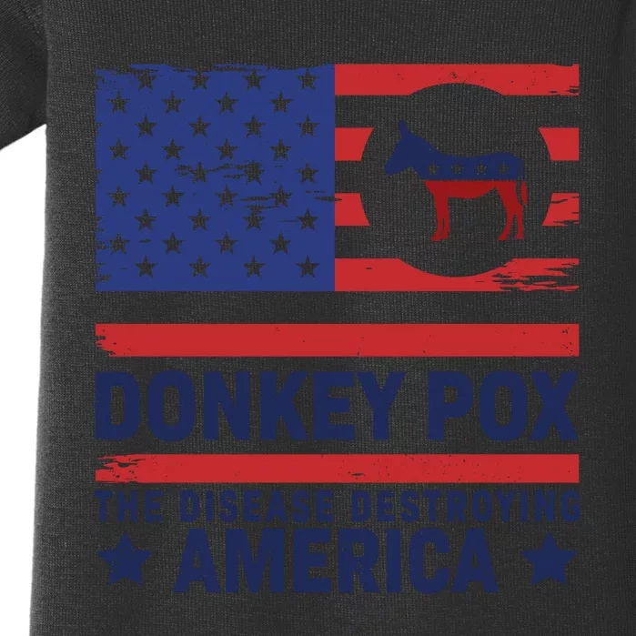 Donkey Pox Anti Democrat Baby Bodysuit