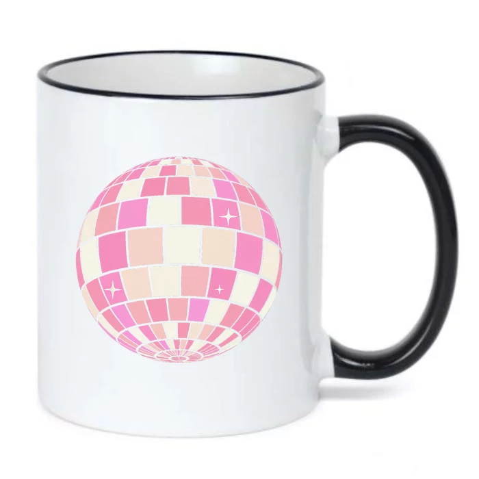 Danish Pastel Aesthetic Disco Ball Black Color Changing Mug