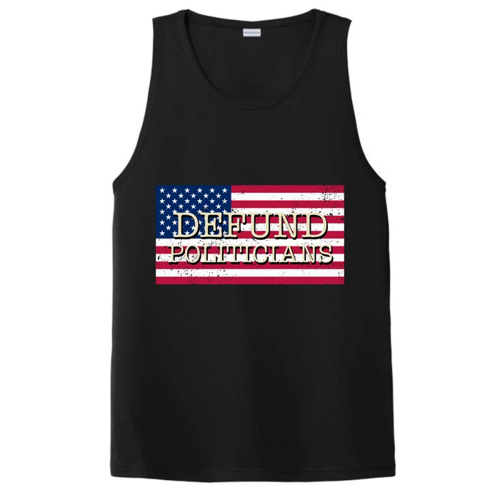 Defund Politicians American Flag Performance Tank