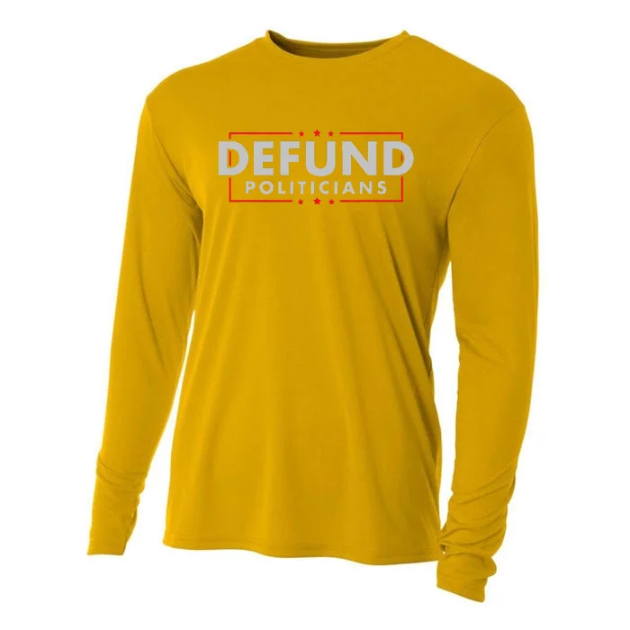 Defund Politicians Anti Government Political Cooling Performance Long Sleeve Crew