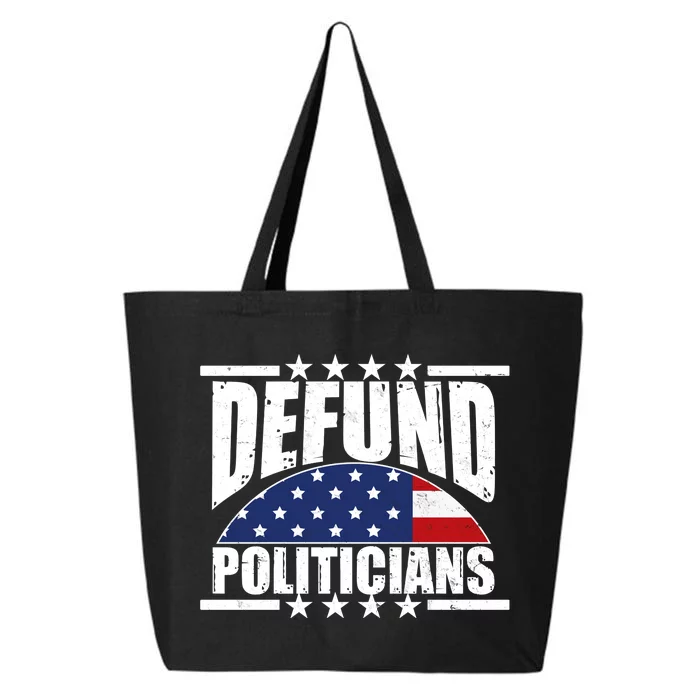 Defund Politicians American USA Flag 25L Jumbo Tote