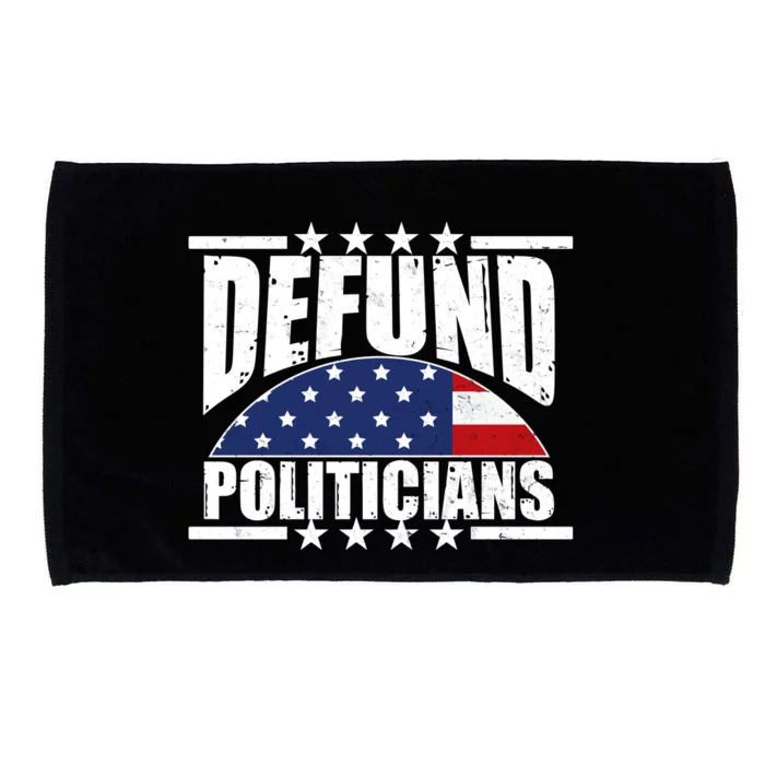 Defund Politicians American USA Flag Microfiber Hand Towel